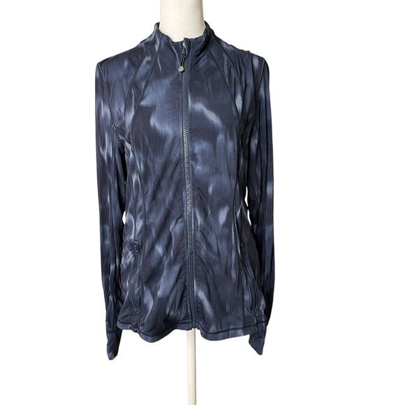 Member's Mark XL Zen Active Jacket Blue Tie Dye Full Zip Pockets Workout - Picture 1 of 10